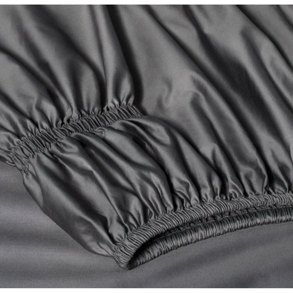 Full 600 Thread Count Sateen Sheet Set Dark Gray - Casaluna NEW